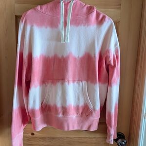 GAP Pink and White Tie-Dye Hoodie